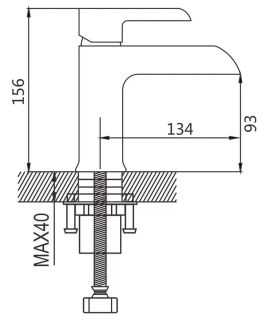 Смеситель для раковины Shevanik S6001F белый/хром